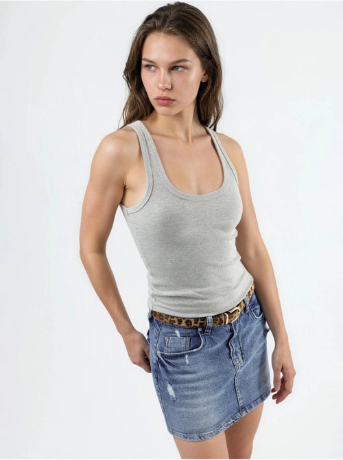Cami côtelé en modal et coton busem - Kiabi Cami côtelé en modal et coton busem - Kiabi