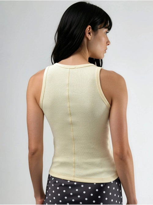 Cami côtelé en modal et coton busem - Kiabi Cami côtelé en modal et coton busem - Kiabi