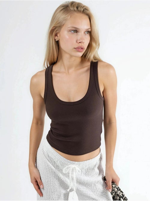 Cami côtelé en modal et coton busem - Kiabi Cami côtelé en modal et coton busem - Kiabi