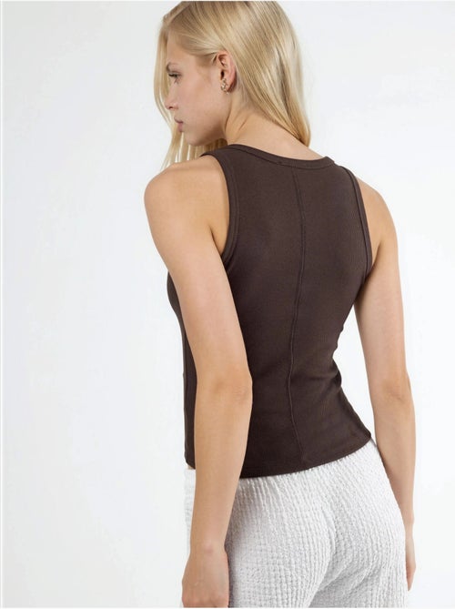 Cami côtelé en modal et coton busem - Kiabi Cami côtelé en modal et coton busem - Kiabi