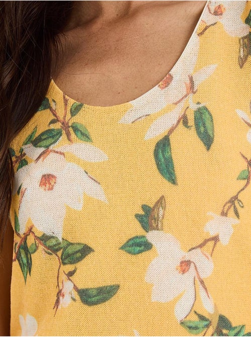 Cami fleuri en coton et élasthanne lucci - Kiabi