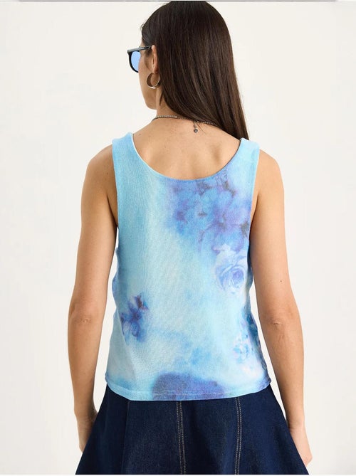Cami fleuri en coton et élasthanne lucci - Kiabi Cami fleuri en coton et élasthanne lucci - Kiabi