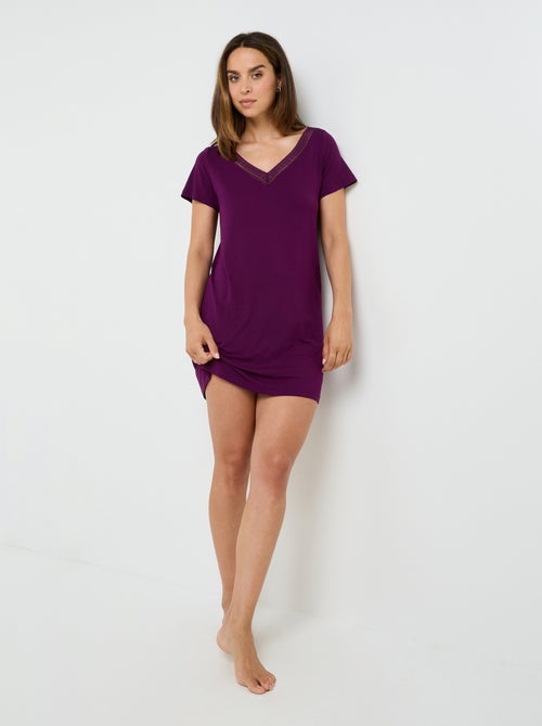 Camille chemise de nuit violet - RougeGorge Lingerie - Kiabi