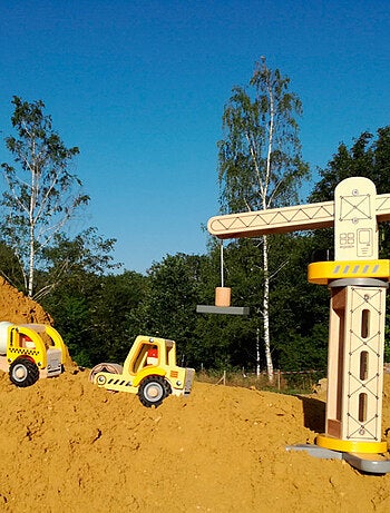 Camion bétonneuse en bois