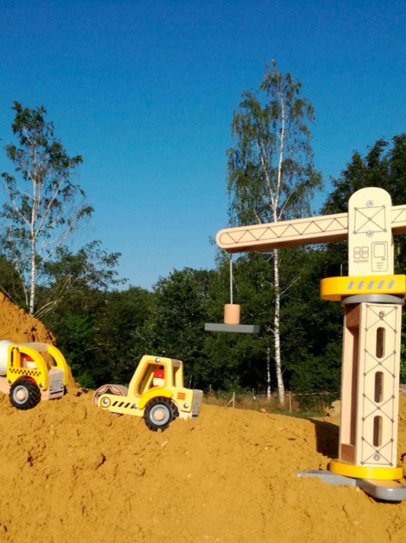 Camion bétonneuse en bois Jaune - Kiabi