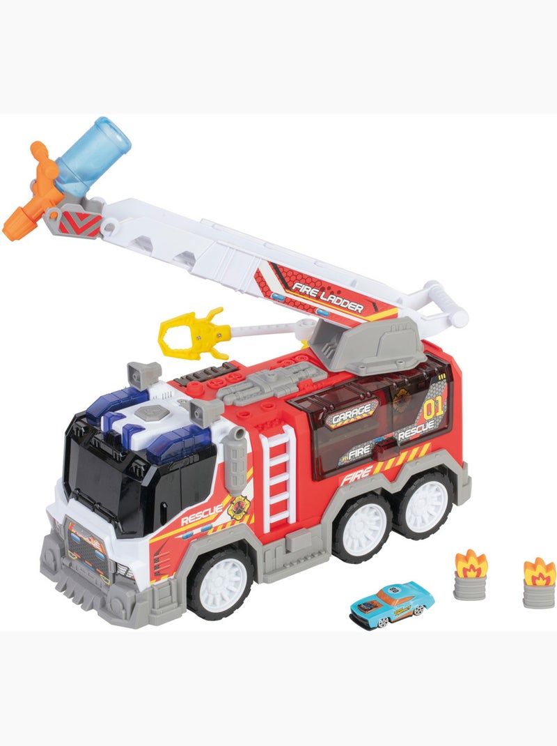Camion de pompier avec lanceur, friction, son et lumière N/A - Kiabi
