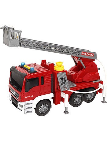 Camion de pompiers à friction avec son et lumière 1:10 speed & go
