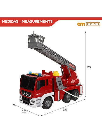 Camion de pompiers à friction avec son et lumière 1:10 speed & go