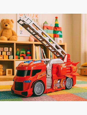 Camion de pompiers avec lumières et son teamsterz