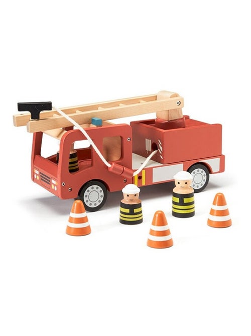 Camion de pompiers en bois Aiden en coton - Kiabi