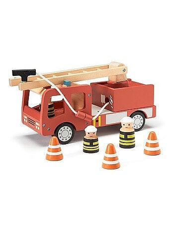 Estación de Bomberos, Small Foot, Madera certificada FSC® 100%, Juego de rol y Accesorios, a Partir de 3 años