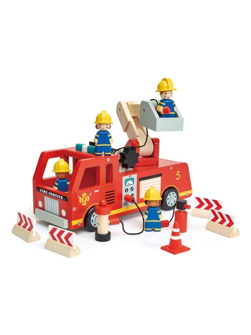 Camion de pompiers en bois - Kiabi