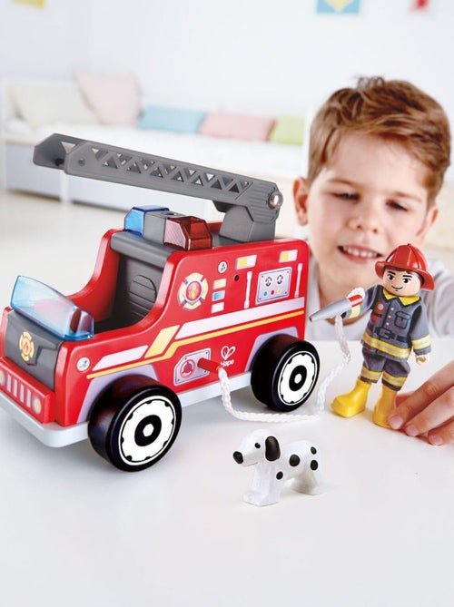 Camion de pompiers en bois - Kiabi