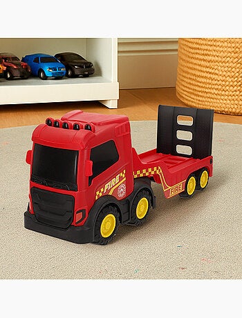 Camion de pompiers jouet teamsterz avec hélicoptère