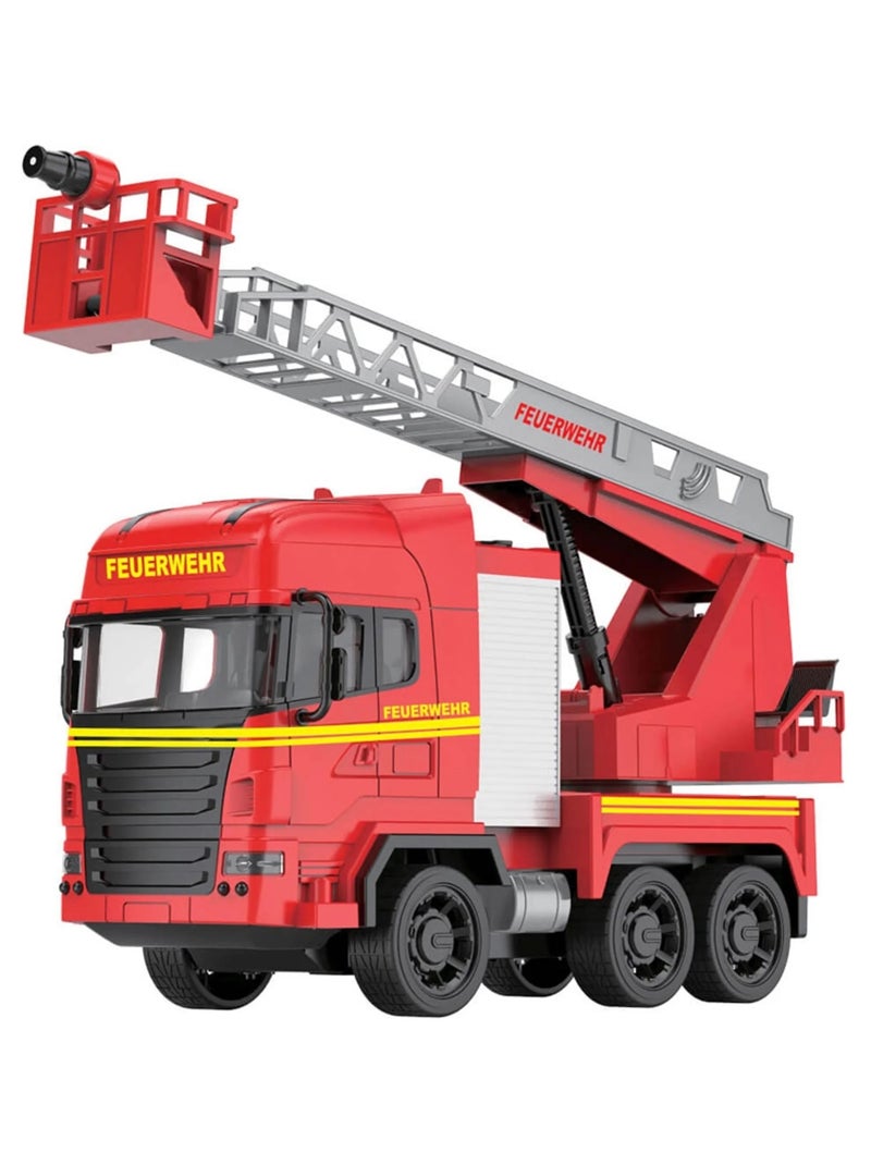 Camion de pompiers Racer R/C avec son et lumière 2.4GHz Rouge - Kiabi