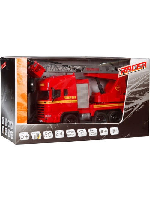 Camion de pompiers Racer R/C avec son et lumière 2.4GHz - Kiabi