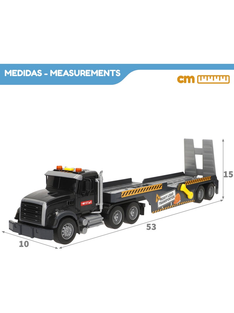 Camion de transport avec son et lumière 1:14 + 2 véhicules de construction speed & go N/A - Kiabi