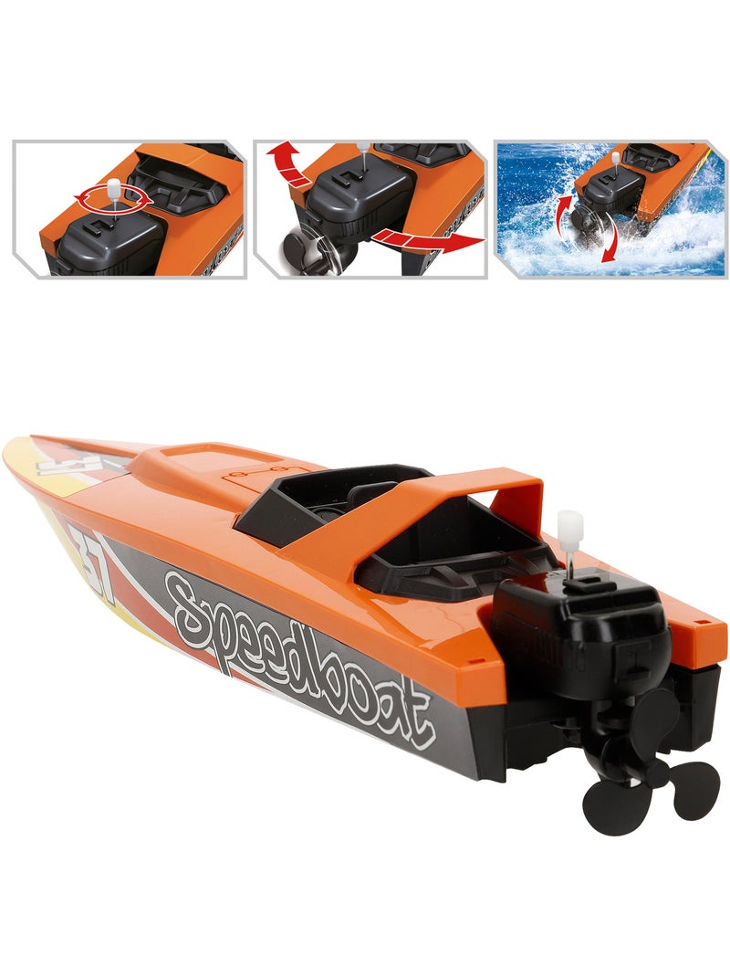 Camion de transport avec son et lumière 1:14 + bateau jouet speed & go N/A - Kiabi