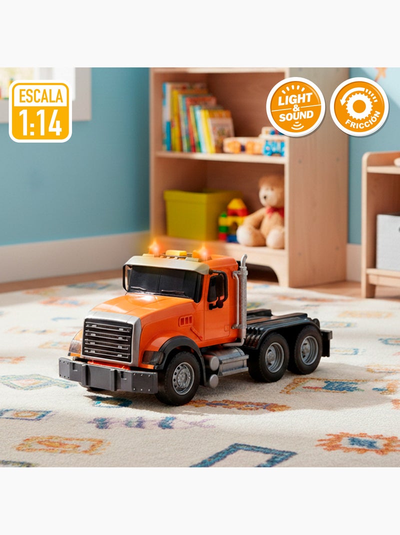Camion de transport avec son et lumière 1:14 + bateau jouet speed & go N/A - Kiabi