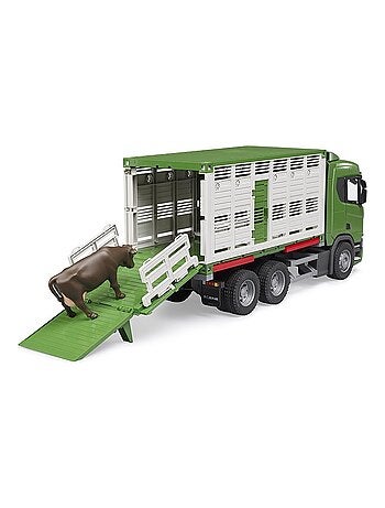 Camion de transport d'animaux Scania Super 560R avec 1 bœuf