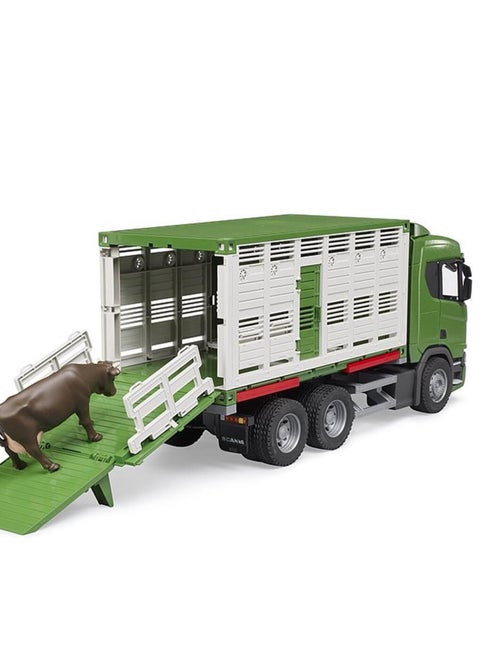 Camion de transport d'animaux Scania Super 560R avec 1 bœuf - Kiabi