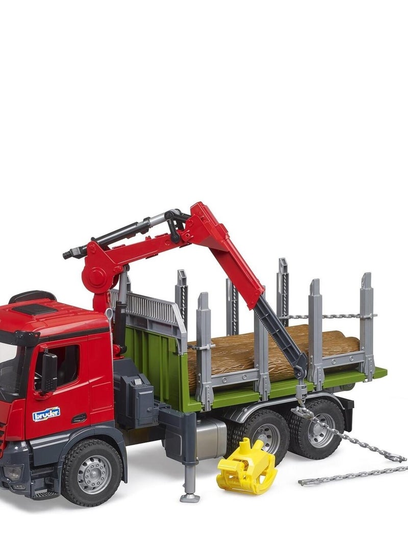 Camion de transport de bois MB Arocs avec grue de chargement, grappin et 3 troncs d'arbre N/A - Kiabi