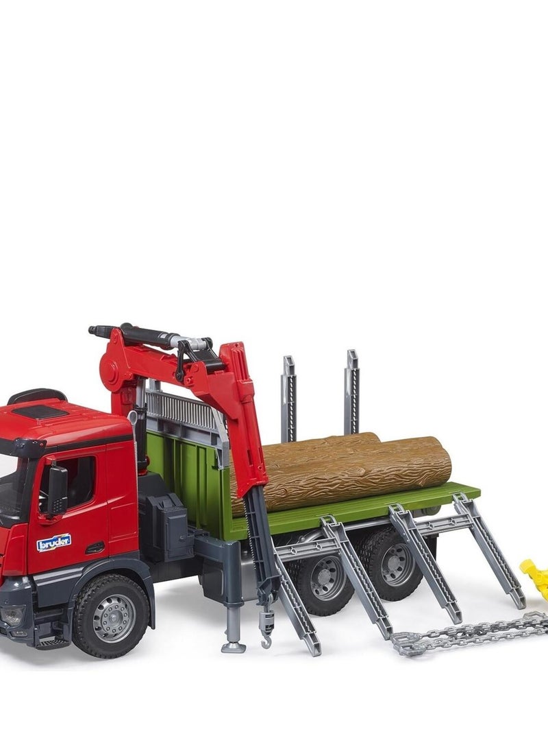 Camion de transport de bois MB Arocs avec grue de chargement, grappin et 3 troncs d'arbre N/A - Kiabi