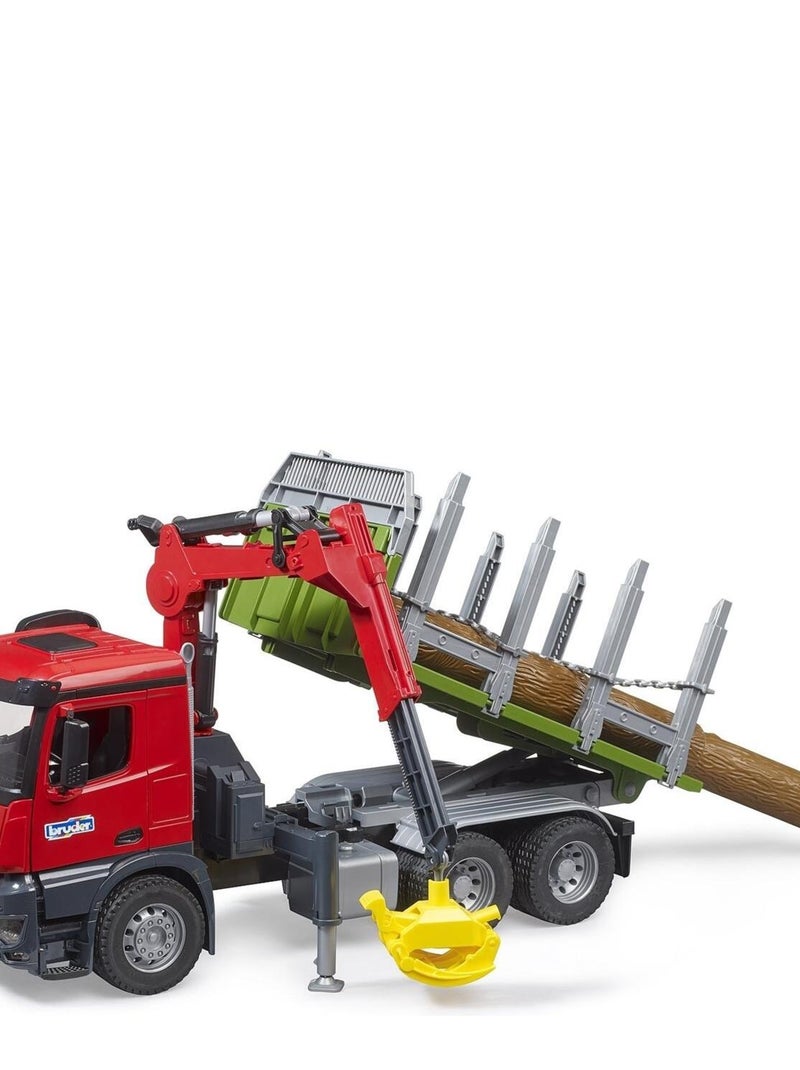 Camion de transport de bois MB Arocs avec grue de chargement, grappin et 3 troncs d'arbre N/A - Kiabi