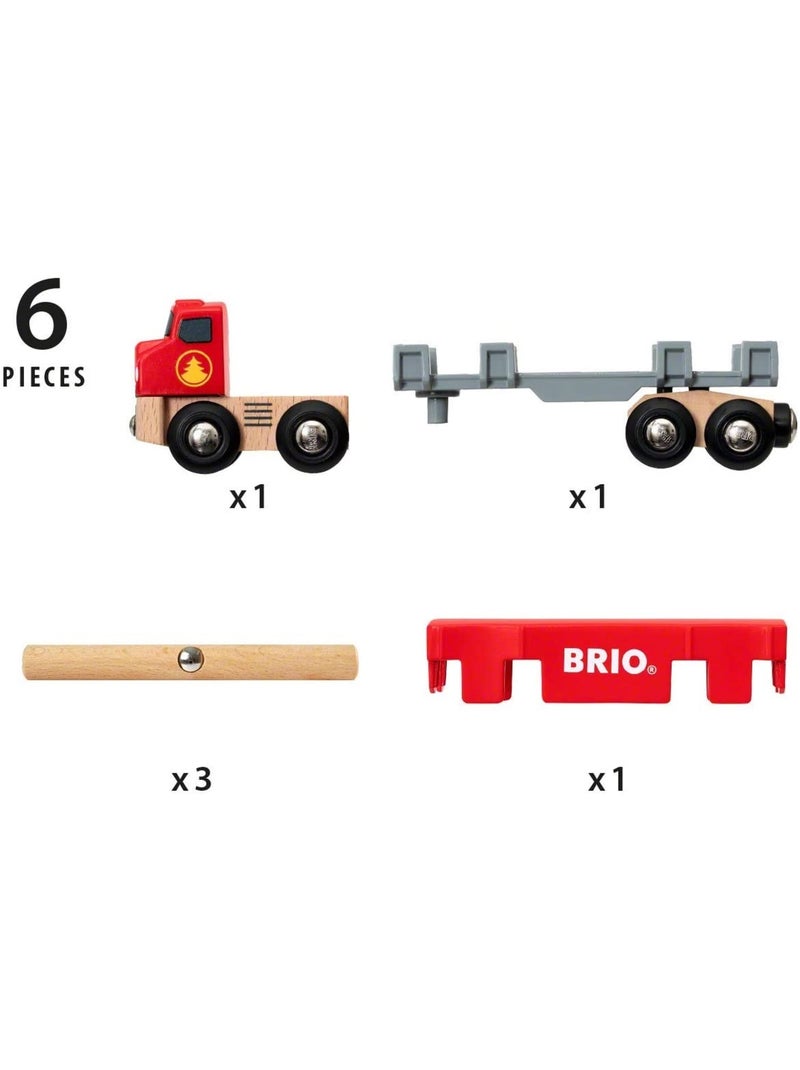 Camion de transport de bois Rouge - Kiabi