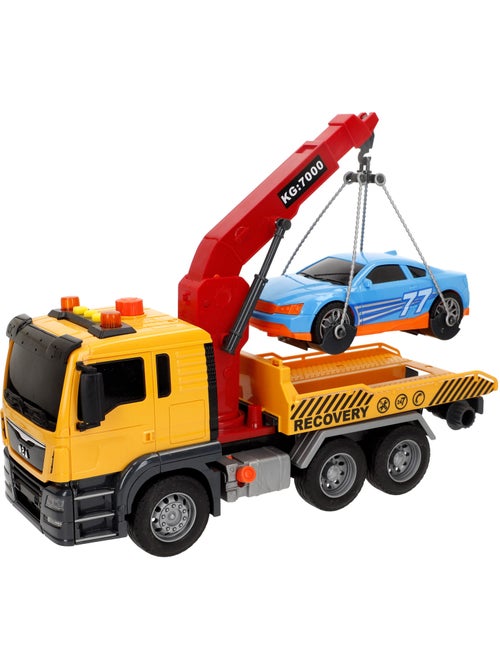 Camion-grue à friction avec son et lumière 1:10 speed & go - Kiabi