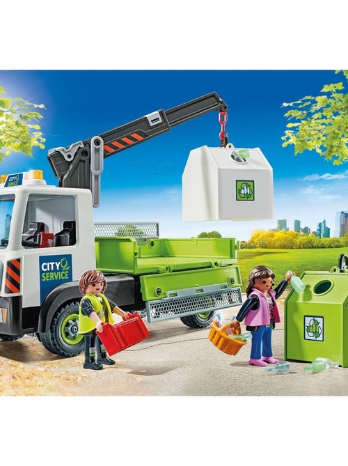 Camion-grue de recyclage de verre - Kiabi
