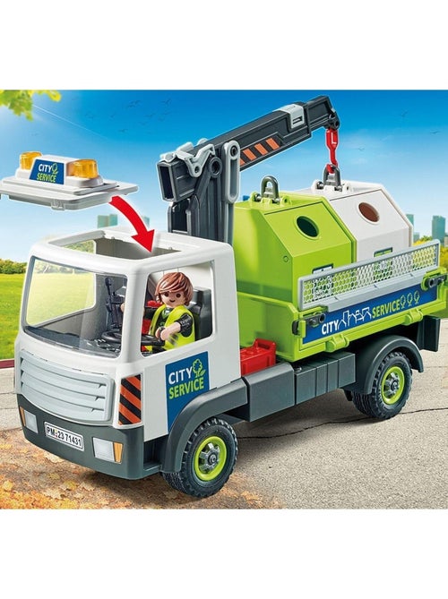 Camion-grue de recyclage de verre - Kiabi