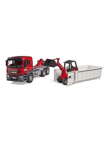 Camion MAN TGS avec benne amovible et chargeur Schäffer
