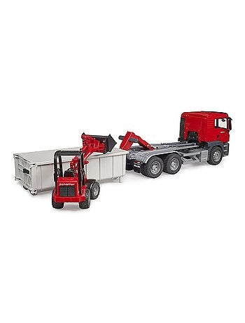 Camion MAN TGS avec benne amovible et chargeur Schäffer