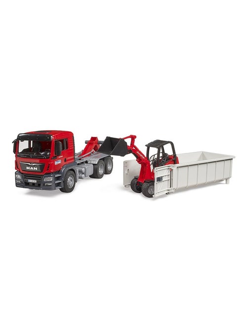 Camion MAN TGS avec benne amovible et chargeur Schäffer - Kiabi