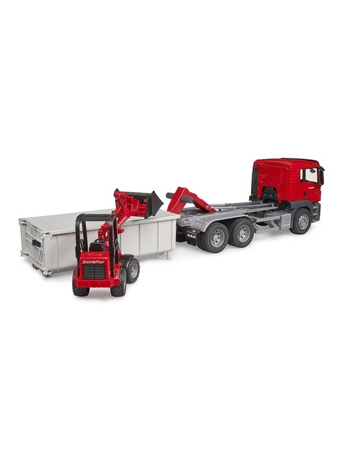Camion MAN TGS avec benne amovible et chargeur Schäffer - Kiabi