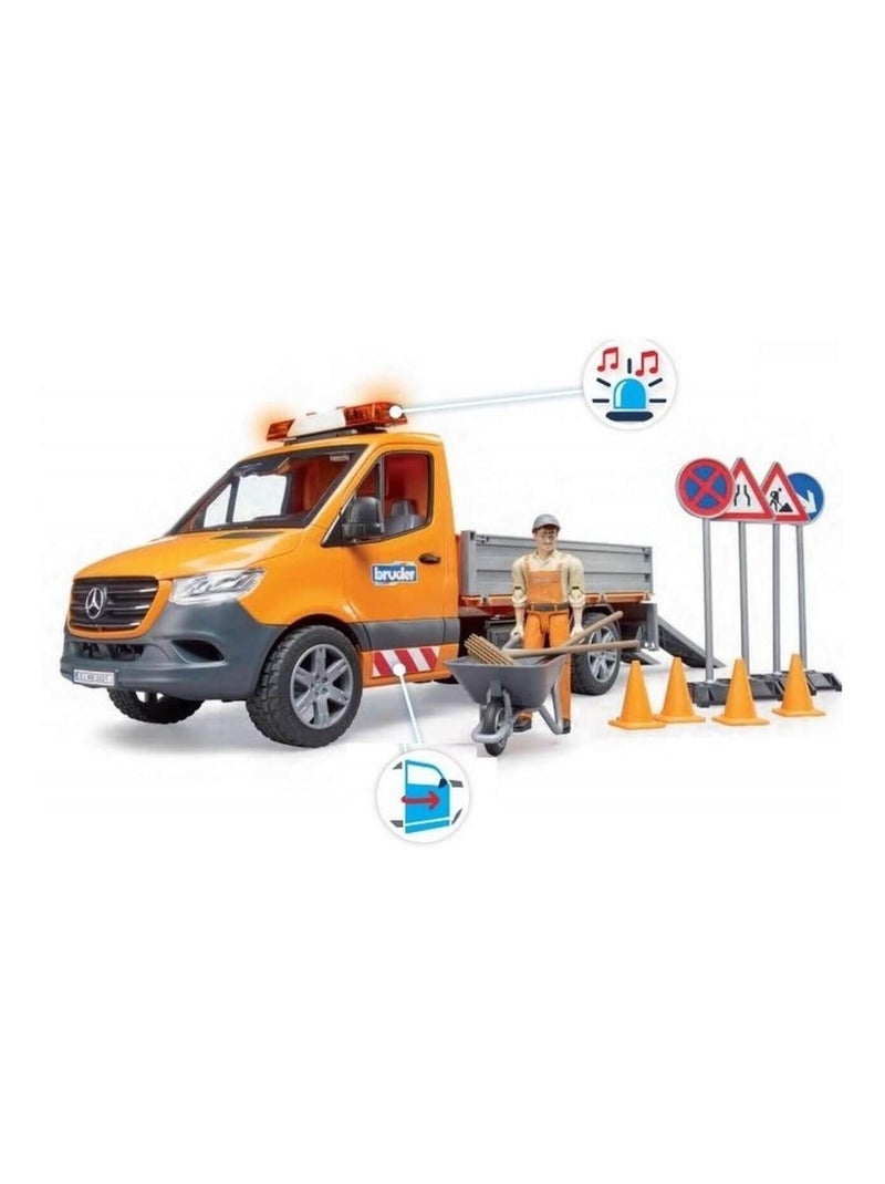 Camion municipal Mercedes Benz Sprinter avec conducteur, accessoires et module son et lumière Multicolore - Kiabi