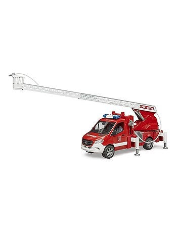 Camion pompier Mercedes Benz Sprinter avec échelle, pompe à eau et module son et lumière