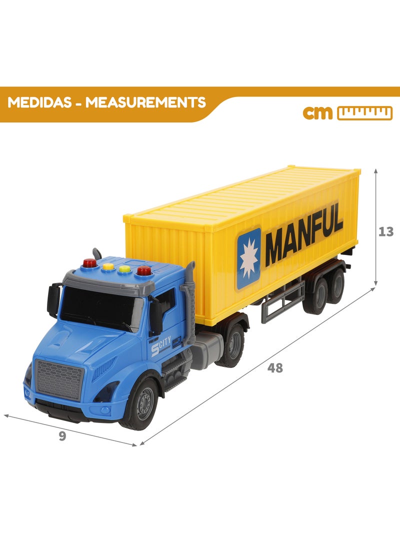 Camion porte-conteneurs à friction avec effets lumineux et sonores speed & go N/A - Kiabi
