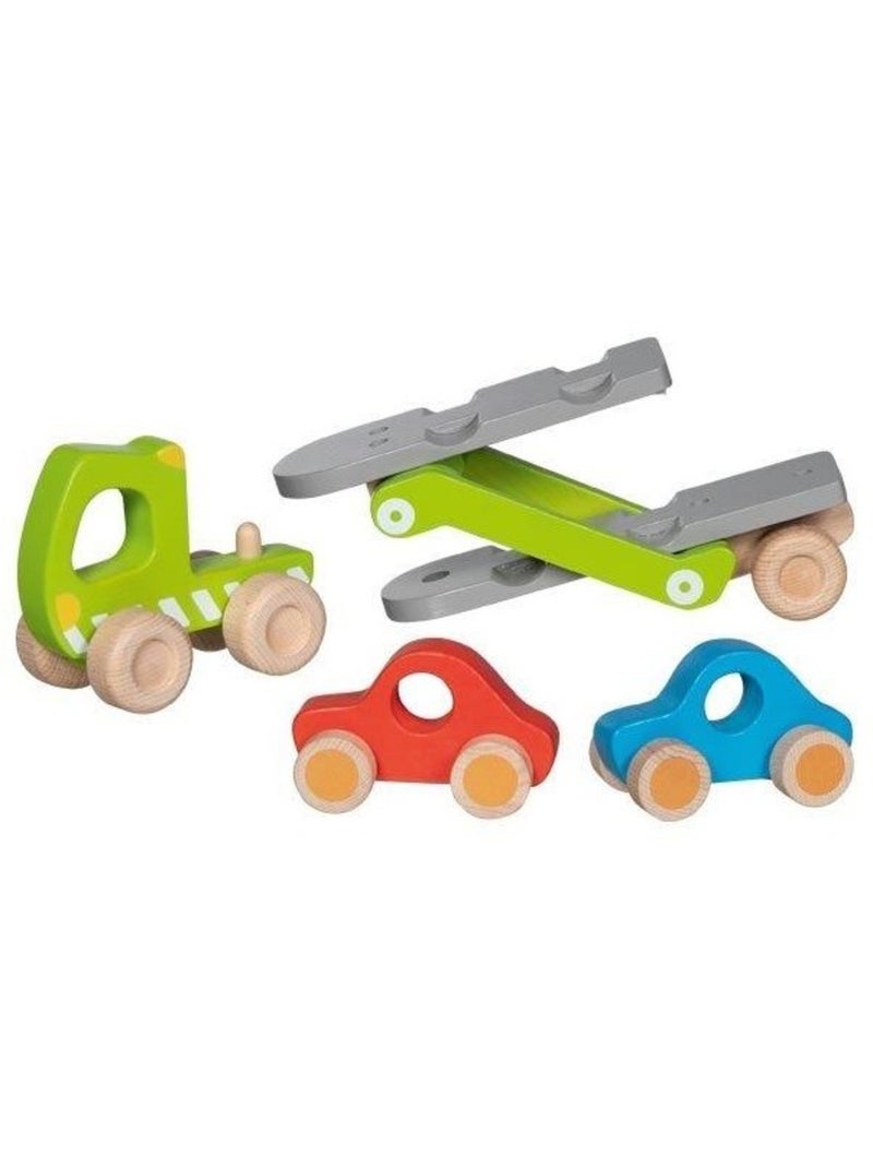Camion porte-voitures avec 2 véhicules Vert - Kiabi
