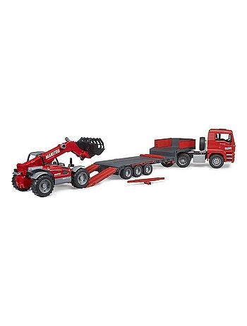 Camion surbaissé MAN TGA avec chargeur télescopique Manitou