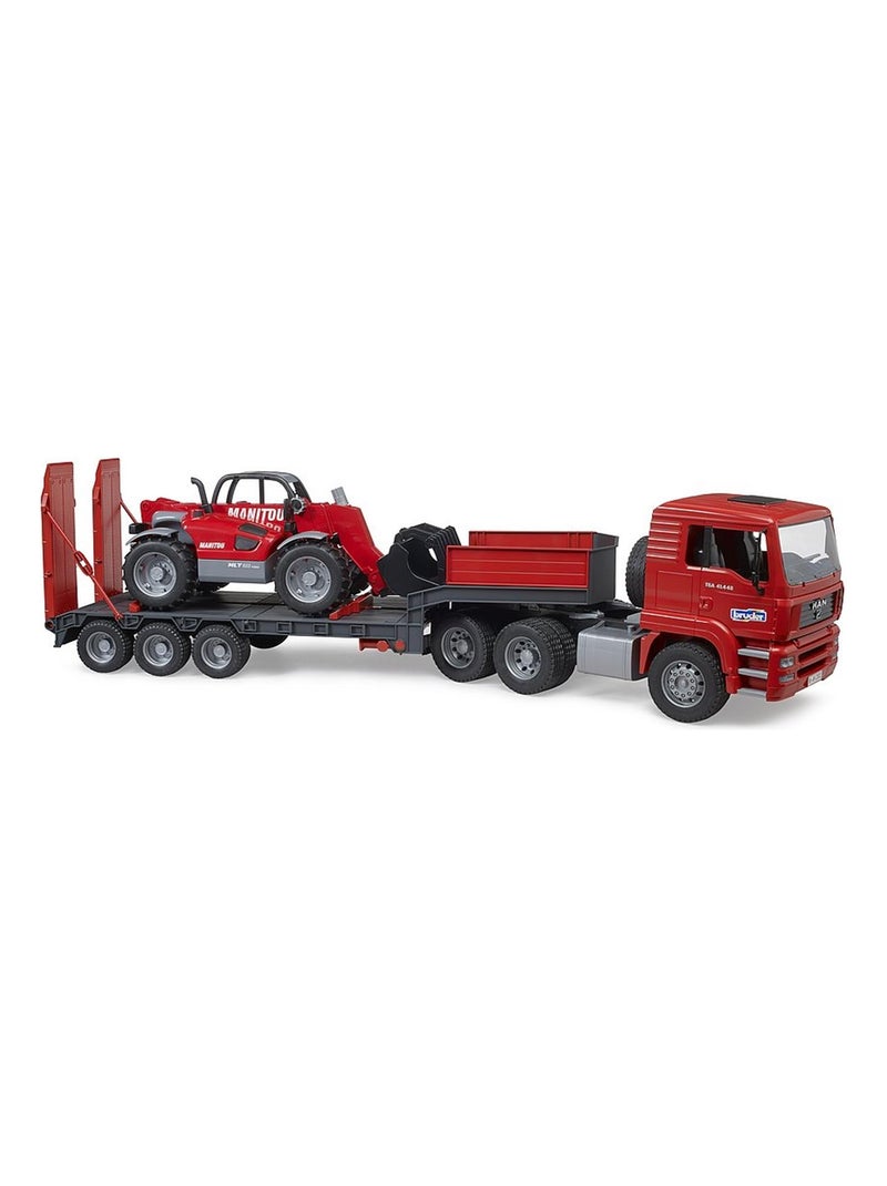 Camion surbaissé MAN TGA avec chargeur télescopique Manitou Rouge - Kiabi