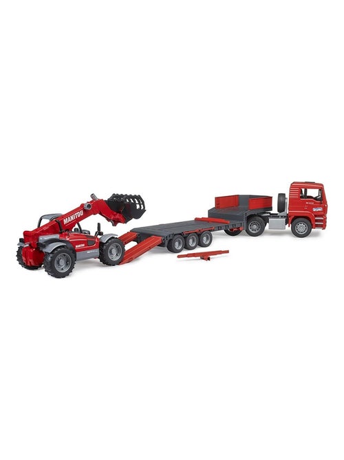 Camion surbaissé MAN TGA avec chargeur télescopique Manitou - Kiabi