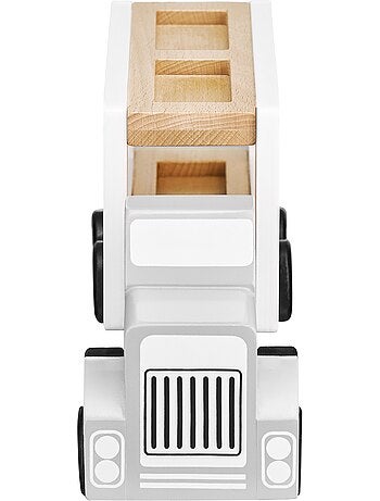 Camion Transporteur de Voitures en Bois Jouet éducatif 4 Vehicules