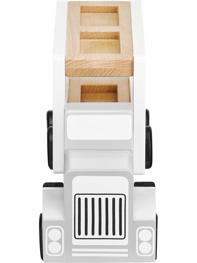Camion Transporteur de Voitures en Bois Jouet éducatif 4 Vehicules N/A - Kiabi