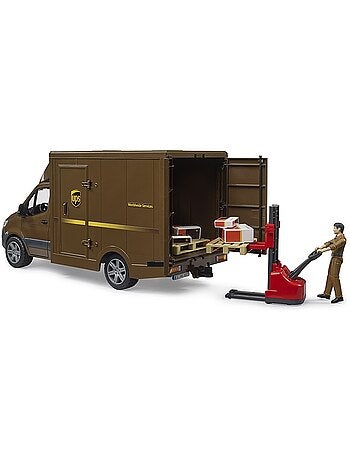 Camion UPS Mercedes Benz Sprinter avec conducteur et accessoires