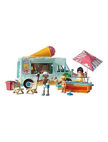 Camion vendeur de glaces & 3 personnages