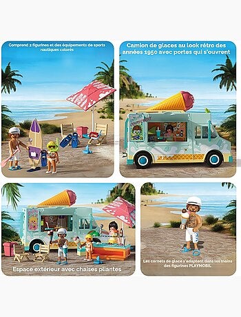 Camion vendeur de glaces & 3 personnages