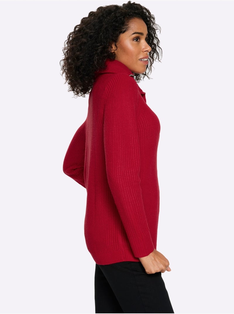 Camionneur Col Double - Taille Standard - Moda Vilona Rouge - Kiabi