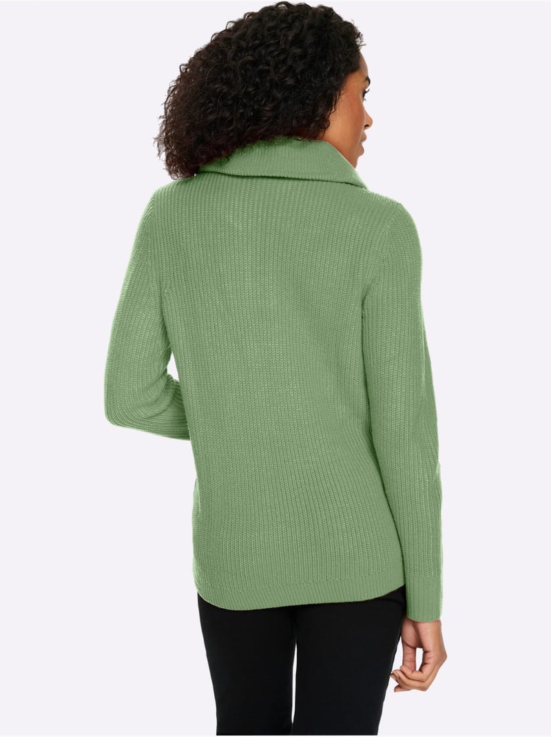 Camionneur Col Double - Taille Standard - Moda Vilona Vert eucalyptus - Kiabi